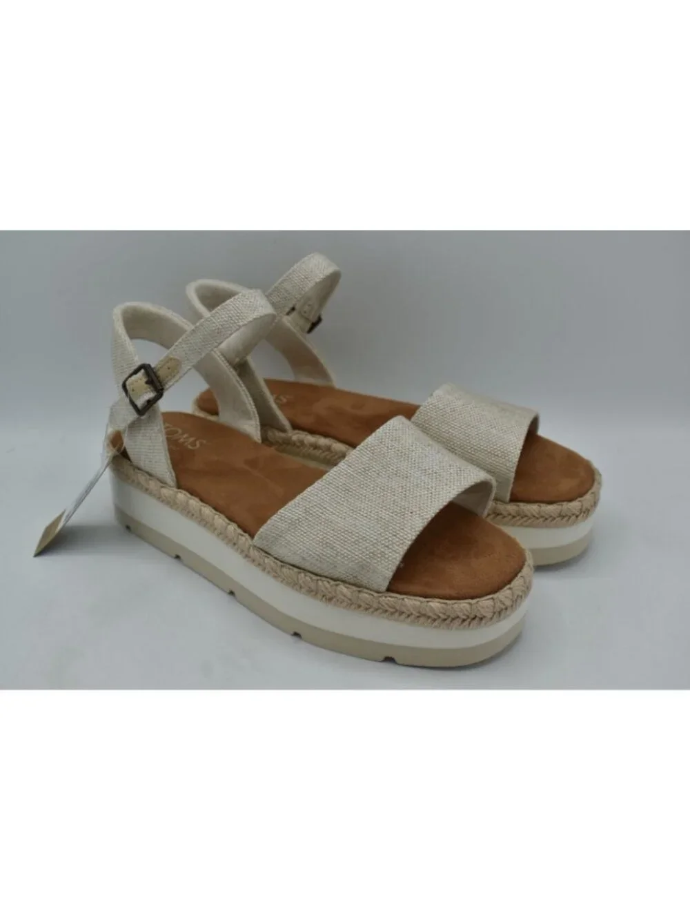TOMS Womens Size 9 Ronan Natural Yarn Dyed Espadrille Sandals Shoes‎
